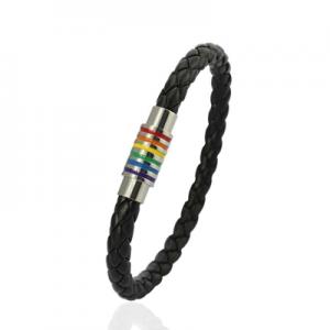 PB-004 Rainbow jewelry leather bracelet